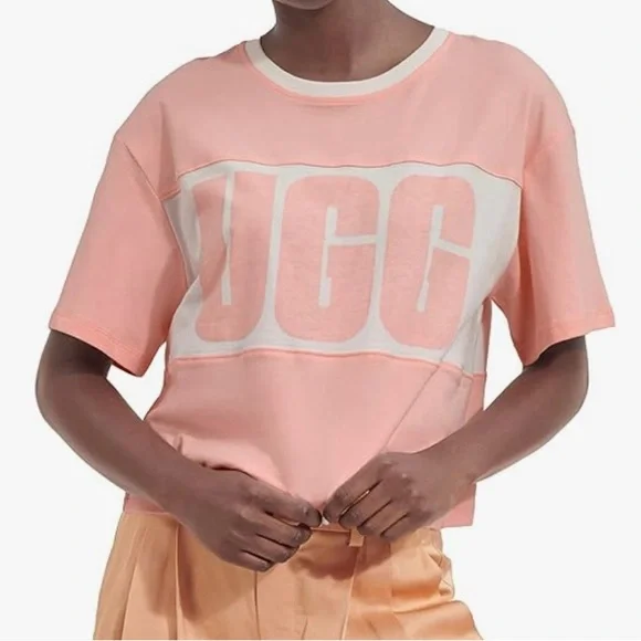 UGG pale pink color block logo top. XS NWT. Great gift idea - Picture 8 of 10
